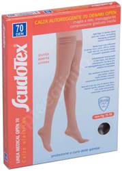 SCUDOTEX SUKAD SILIKOONKUMMIGA, AVATUD VARBAOSAGA 15-18 MMHG 70DEN SKIN NR.4 S823S/4
