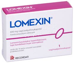 LOMEXIN VAGINAALPEHMEKAPSEL 600MG N1