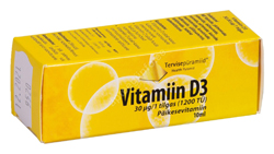 TERVISEPÜRAMIID VITAMIIN D TILGAD 30MCG/TILGAS 10ML
